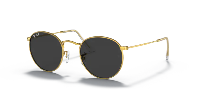 Ray-Ban RB 3447 ROUND METAL 919648 - Shiny gold thumbnail