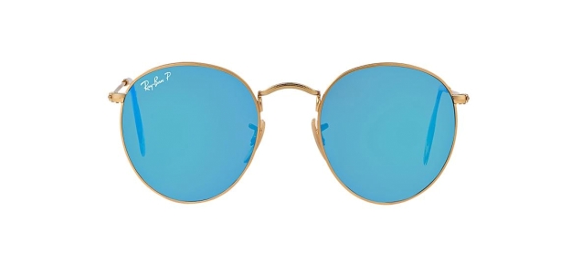 Ray-Ban RB 3447 112/4L ROUND METAL FLASH LENSES POLARIZED thumbnail